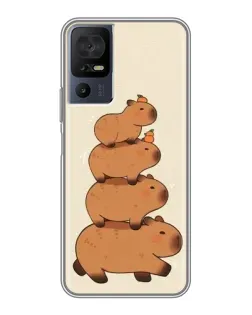Чехол для TCL 40 SE с картинкой «Башня из капибар»