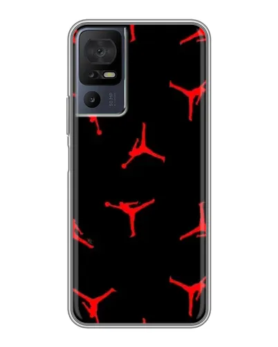 Чехол для TCL 50 5G с картинкой «Jordan Red Pattern»