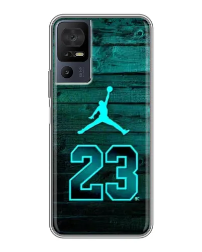 Чехол для TCL 50 5G с картинкой «Jordan Cyan 23»