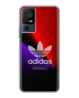 Чехол для TCL 50 5G с картинкой «Adidas Red Neon»