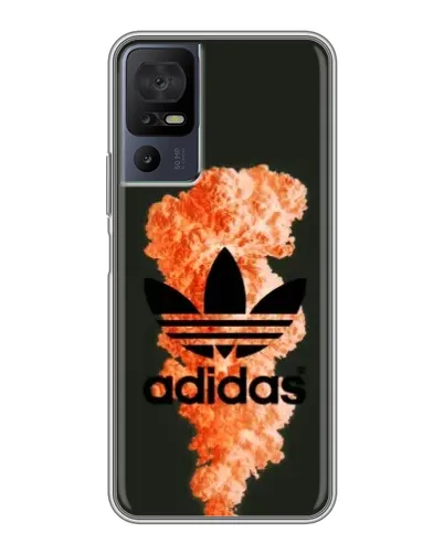 Чехол для TCL 50 5G с картинкой «Оранжевый дым Adidas»