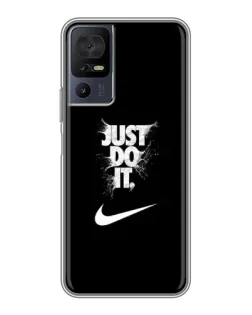 Чехол для TCL 50 5G с картинкой «Текстовый принт Nike»