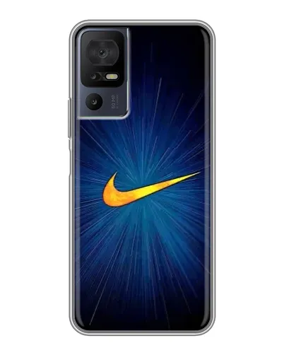 Чехол для TCL 50 5G с картинкой «Синий пульс Nike» Чехол для TCL 50 5G с картинкой «Синий пульс Nike»