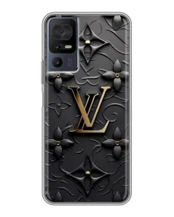 Чехол для TCL 50 5G с картинкой «Кожаная текстура LV»