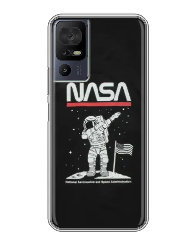 Чехол для TCL 50 5G с картинкой «NASA — шагаем по Луне» Чехол для TCL 50 5G с картинкой «NASA — шагаем по Луне»