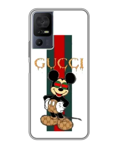 Чехол для TCL 50 5G с картинкой «Микки Маус Gucci — полосы» Чехол для TCL 50 5G с картинкой «Микки Маус Gucci — полосы»