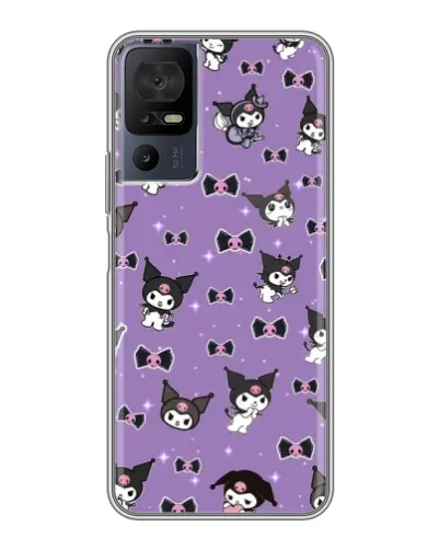 Чехол для TCL 50 5G с картинкой «Kuromi — паттерн»