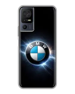Чехол для TCL 50 5G с картинкой «BMW — неоновое сияние»