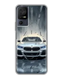 Чехол для TCL 50 5G с картинкой «BMW в свете фар»