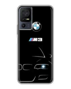Чехол для TCL 50 5G с картинкой «Минималистичный принт BMW M3»