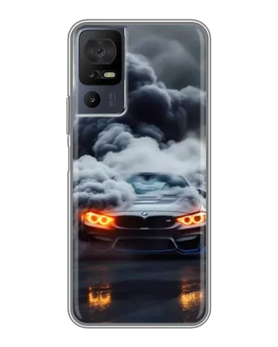 Чехол для TCL 50 5G с картинкой «BMW в дыму»