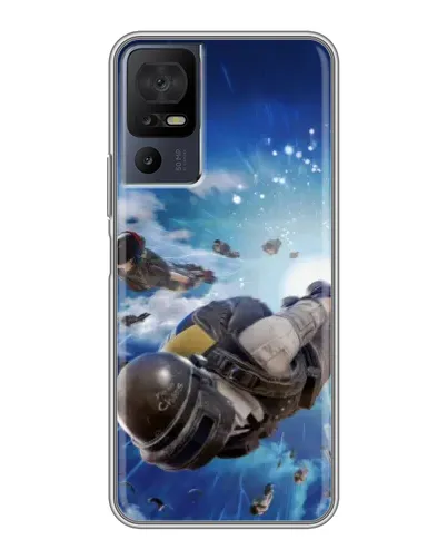 Чехол для TCL 50 5G с картинкой «Десант PUBG — прыжок»