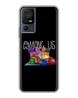 Чехол для TCL 50 5G с картинкой «Логотип Among Us»