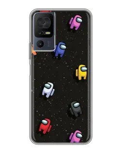 Чехол для TCL 50 5G с картинкой «Космический паттерн Among Us»