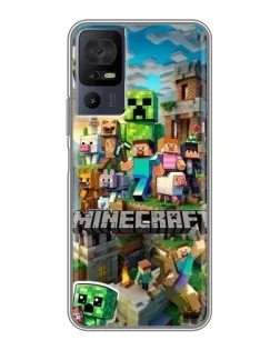 Чехол для TCL 50 5G с картинкой «Замок Minecraft»