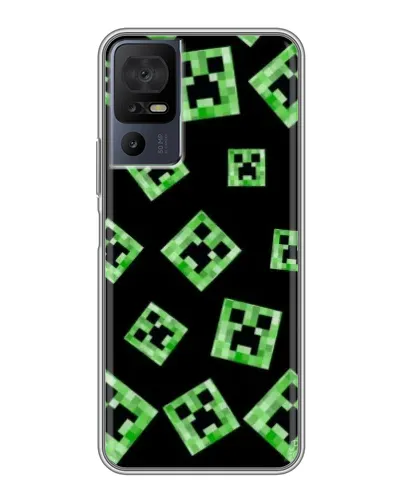 Чехол для TCL 50 5G с картинкой «Паттерн с криперами» Чехол для TCL 50 5G с картинкой «Паттерн с криперами»