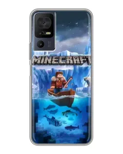 Чехол для TCL 50 5G с картинкой «Minecraft ледяной мир»