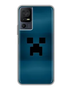 Чехол для TCL 50 5G с картинкой «Крипер текстура»