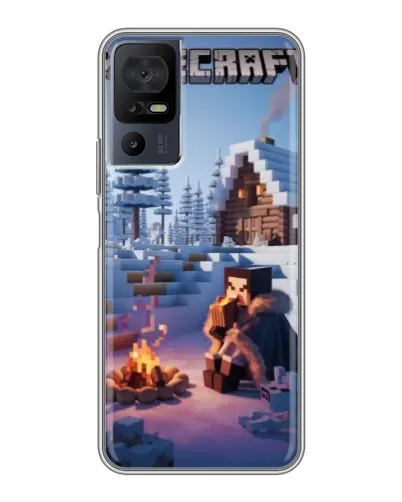 Чехол для TCL 50 5G с картинкой «Зимний Minecraft» Чехол для TCL 50 5G с картинкой «Зимний Minecraft»