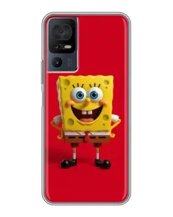 Чехол для TCL 50 5G с картинкой «Спанч Боб на красном» Чехол для TCL 50 5G с картинкой «Спанч Боб на красном»