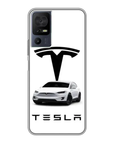 Чехол для TCL 50 5G с картинкой «Tesla White Style» Чехол для TCL 50 5G с картинкой «Tesla White Style»