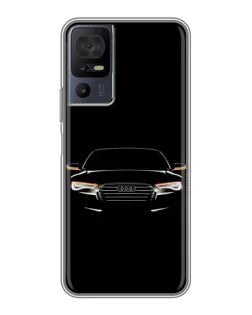 Чехол для TCL 50 5G с картинкой «Audi — ночной контур»