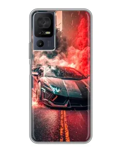 Чехол для TCL 50 5G с картинкой «Lamborghini красный дым» Чехол для TCL 50 5G с картинкой «Lamborghini красный дым»