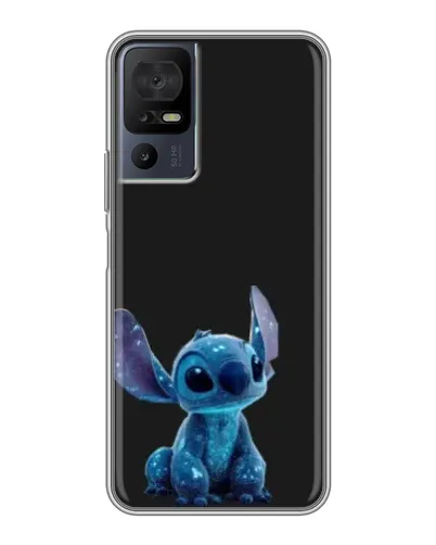 Чехол для TCL 50 5G с картинкой «Стич на черном»