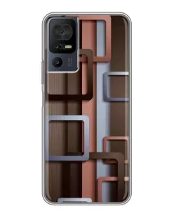 Чохол для TCL 50 5G з картинкою «Коричневі об'ємні квадрати» Чохол для TCL 50 5G з картинкою «Коричневі об'ємні квадрати»