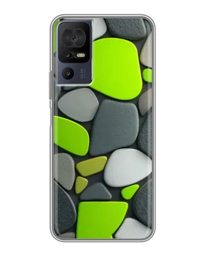 Чехол для TCL 50 5G с картинкой «Яркая неоновая галька»