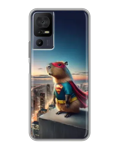 Чехол для TCL 50 5G с картинкой «Капи-мен супергерой»