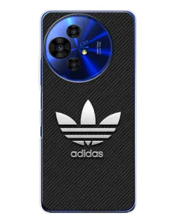Чехол для TCL 50 NxtPaper с картинкой «Adidas Карбоновая текстура»