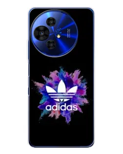 Чехол для TCL 50 NxtPaper с картинкой «Взрыв красок Adidas»
