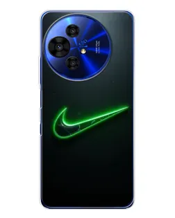 Чехол для TCL 50 NxtPaper с картинкой «Неоновый контур Nike»