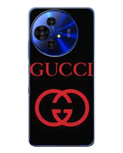 Чехол для TCL 50 NxtPaper с картинкой «Gucci — красный логотип»