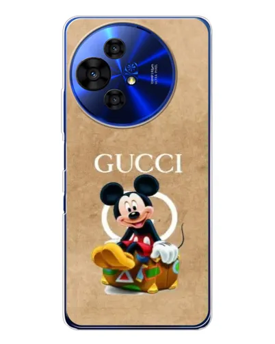 Чехол для TCL 50 NxtPaper с картинкой «Микки Маус Gucci — крафт»