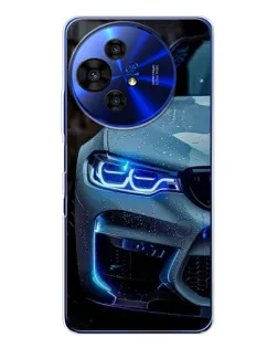 Чехол для TCL 50 NxtPaper с картинкой «Взгляд BMW с синими фарами»