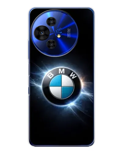 Чехол для TCL 50 NxtPaper с картинкой «BMW — неоновое сияние»