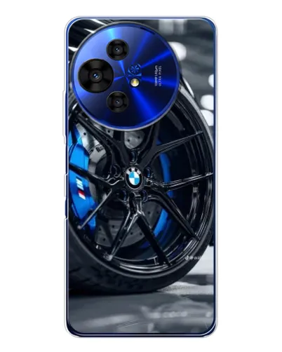 Чехол для TCL 50 NxtPaper с картинкой «Колесо BMW вблизи»