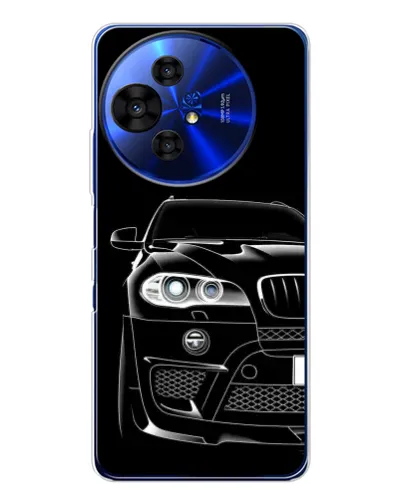 Чехол для TCL 50 NxtPaper с картинкой «Темный силуэт BMW»