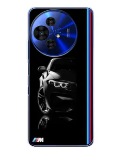 Чехол для TCL 50 NxtPaper с картинкой «Силуэт BMW в темноте»