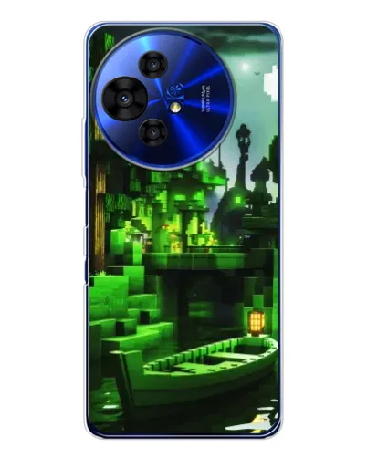 Чехол для TCL 50 NxtPaper с картинкой «Minecraft лесной пейзаж»