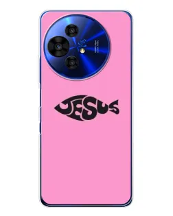 Чехол для TCL 50 NxtPaper с картинкой «Розовый символ  Jesus»