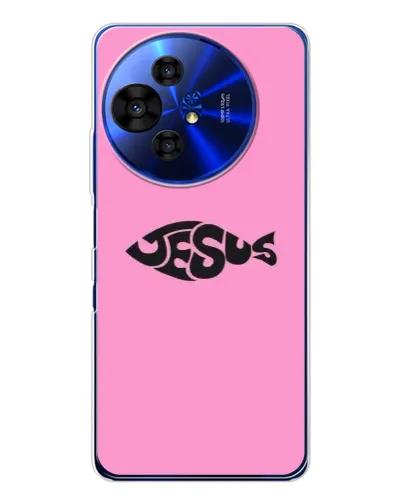 Чехол для TCL 50 NxtPaper с картинкой «Розовый символ  Jesus»