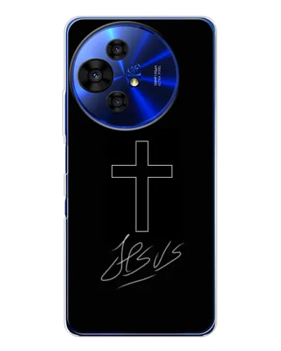 Чехол для TCL 50 NxtPaper с картинкой «Графический крест Jesus» Чехол для TCL 50 NxtPaper с картинкой «Графический крест Jesus»