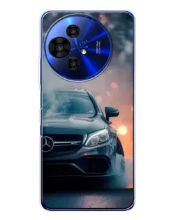 Чехол для TCL 50 NxtPaper с картинкой «Mercedes — ночной город»