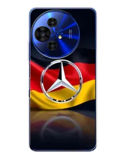 Чехол для TCL 50 NxtPaper с картинкой «Mercedes — флаг Германии»