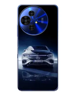 Чехол для TCL 50 NxtPaper с картинкой «Ночной Mercedes EQ»