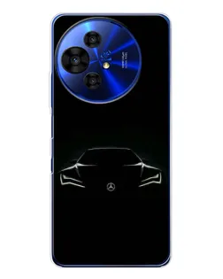 Чехол для TCL 50 NxtPaper с картинкой «Mercedes — силуэт авто» Чехол для TCL 50 NxtPaper с картинкой «Mercedes — силуэт авто»