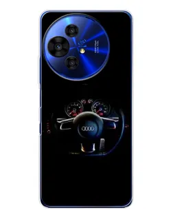 Чехол для TCL 50 NxtPaper с картинкой «Салон Audi — руль»